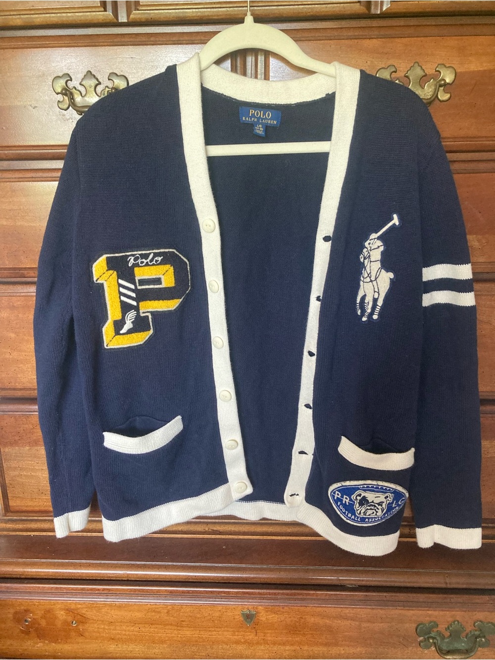 Vintage Ralph Lauren Preppy Varsity Cardigan